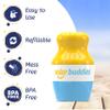 Solar Buddies Sunscreen Applicator - Blue & Pink Duo - BPA-Free Refillable Roll on Sponge Sunscreen, Suncream & Lotion Applicator For Kids, Adults & Families - Holds 3.4fl oz, Perfect Size for Travel view 3