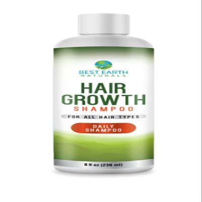 Best Earth Natrurals Hair Growth Shampoo For Healthy Hair Growth, Hair loss, Slow Growing and Thinning Hair For Men and Women 8 Ounces