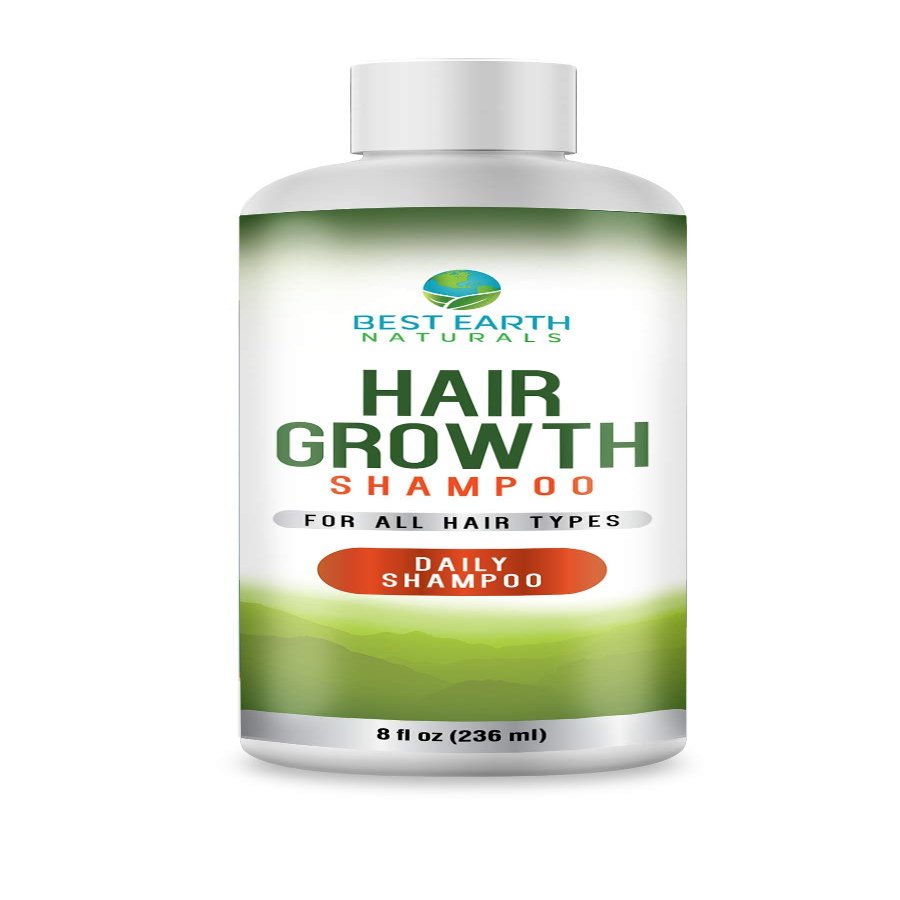 Best Earth Natrurals Hair Growth Shampoo For Healthy Hair Growth, Hair loss, Slow Growing and Thinning Hair For Men and Women 8 Ounces