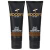 Woody's 2-in-1 Men Beard Conditioner, Beard Wash, Moisturize, Softens & Conditions Dry Flaky Beards, Enriched With Botanical Extracts and Essential Oils - 4 Fl Oz, 2 Pack view 1