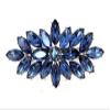 Faship Gorgeous Navy Blue Rhinestone Crystal Floral Hair Barrette Clip view 1