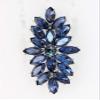 Faship Gorgeous Navy Blue Rhinestone Crystal Floral Hair Barrette Clip view 4