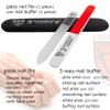 3 Swords Germany - Brand Quality Clear Double Sided Glass Nail File for Women & Girls, Perfect for Natural Fake Gel Artificial Acrylic fingernail, incl. Nail Buffer & Tube case for Travel (313) view 2