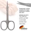 3 Swords Germany - brand quality STAINLESS STEEL INOX CURVED CUTICLE TOWERPOINT SCISSORS (1 PIECE) with case for manicure pedicure - nail care by 3 Swords - Made in Germany view 2