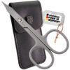 3 Swords Germany - brand quality STAINLESS STEEL INOX CURVED COMBINED CUTICLE & NAIL SCISSORS (1 PIECE) with case for manicure pedicure - nail care by 3 Swords - Made in Germany view 1