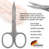 3 Swords Germany - brand quality STAINLESS STEEL INOX CURVED COMBINED CUTICLE & NAIL SCISSORS (1 PIECE) with case for manicure pedicure - nail care by 3 Swords - Made in Germany view 2