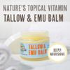 BUFFALO GAL Grassfed Beauty TALLOW & EMU BALM (Unscented) 2 oz view 2