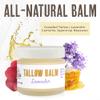 BUFFALO GAL Grassfed Beauty Regenerative Lavender Tallow Balm, Dry Rendered, Therapeutic Grade, Lab Tested Tallow Grass Fed, Superior Tallow Moisturizer for Face and Body, Organic Ingredients, 2 oz view 3