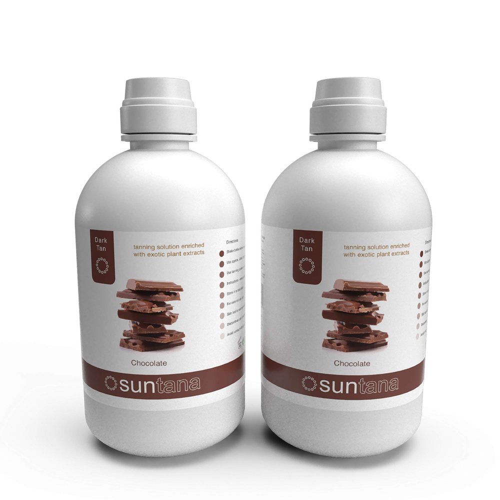 64oz (2 x 32oz) Suntana Chocolate Dark 12% DHA Sunless Spray Tan Solution by Suntana Spray tan