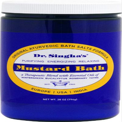 Dr. Singhas Mustard Bath Therapeutic Bath Salts for Relaxation, Soothing Comfort & Refreshing Aroma 28 oz Aromatherapy Soak with Mustard Seed & Essential Oils - Bathing Alternative to Epsom Salt