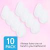 IMPRESA Facial Sponge - Daily Deep Cleansing Face Scrubber - Gentle Exfoliating Pads for Dead Skin Removal - Reusable Face Scrub Pads for Normal to Oily Skin - Pack of 10, White, Regular Puff Style view 2
