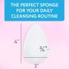 IMPRESA Facial Sponge - Daily Deep Cleansing Face Scrubber - Gentle Exfoliating Pads for Dead Skin Removal - Reusable Face Scrub Pads for Normal to Oily Skin - Pack of 10, White, Regular Puff Style view 3