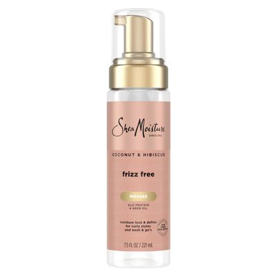 SheaMoisture Curl Mousse Coconut and Hibiscus for Frizz Control Styling Mousse with Shea Butter 7.5 oz