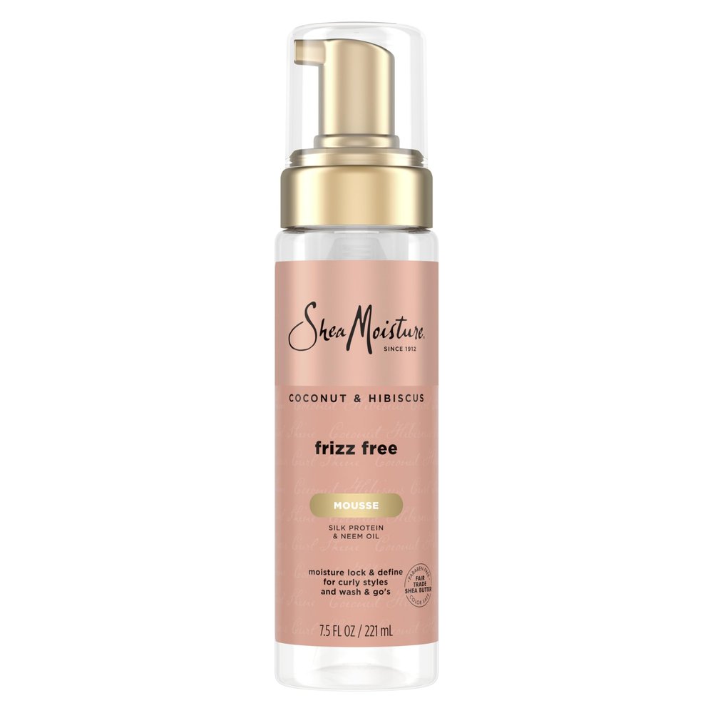 SheaMoisture Curl Mousse Coconut and Hibiscus for Frizz Control Styling Mousse with Shea Butter 7.5 oz