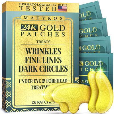 Matykos Forehead and Under Eye Wrinkle Patches - 26 Golden Sachets