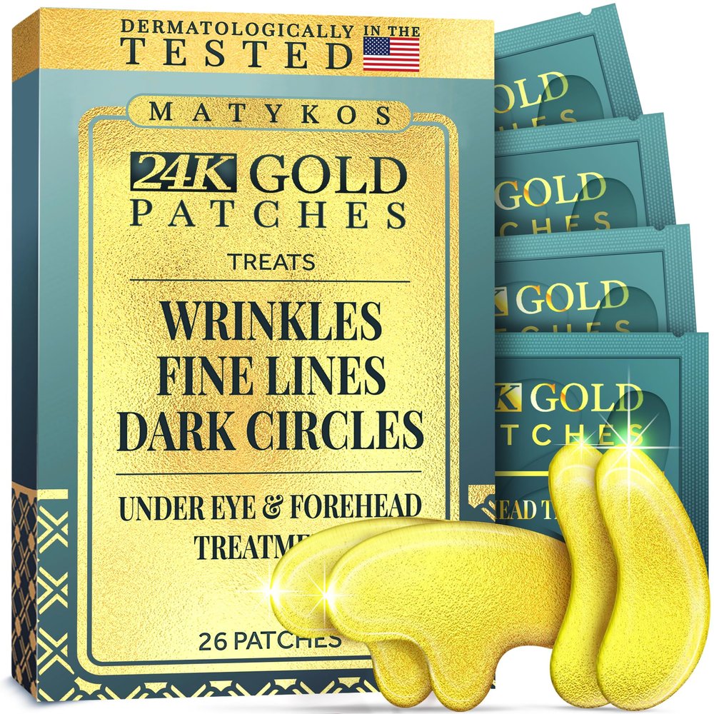 Matykos Forehead and Under Eye Wrinkle Patches - 26 Golden Sachets