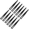 12 Pack of Stainless Steel Black 3 1/2 Inch Tweezers with Straight Tips view 1