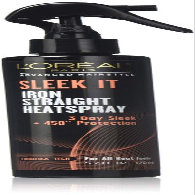 L'Oreal Paris Advanced Hairstyle Sleek It Iron Straight Heatspray, 5.7 Fluid Ounce (Pack of 3)