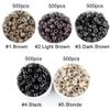 GOTDYA 2500pcs 5mm Hair Extentions Beads, Silicone Lined Micro Rings Links, I Tip Weft Sew in and Hair Tinsel Beads for Hair Extensions,Multi-colored view 2