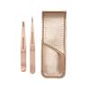 Tweezerman Rose Gold Petite Point and Slant Set with Travel Case view 1