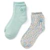Earth Therapeutics Aloe Socks, 2 Pair Per Package (1 Pair Multi-colored, One Pair Aqua) by Earth Therapeutics view 1