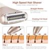 Electric Razor for Women - Painless 2-in-1 Women Shaver Hair Remover for Face, Legs and Underarm, Portable Waterproof Bikini Trimmer Wet and Dry Cordless Lady Hair Removal - Micro USB Recharge view 4