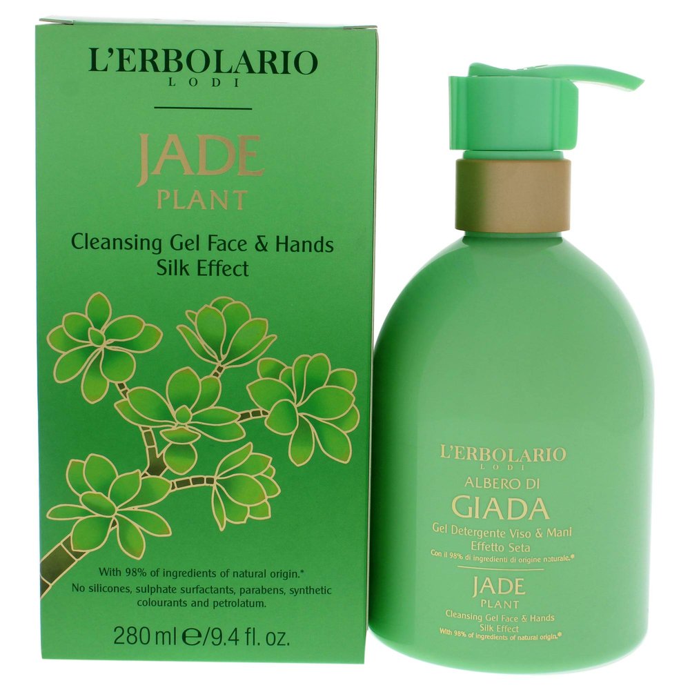 L'Erbolario Jade Plant Cleansing Gel Face and Hands Silk Effect by for Unisex - 9.4 oz Cleanser