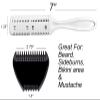 ALAZCO Combo Set, White Plastic Personal Double Edge Razor Comb Hair Beard Bikini Trimmer and Mini 3-Razor Black Plastic MANUAL TRIMMING Comes with 12 Extra Blades view 2