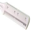 ALAZCO Combo Set, White Plastic Personal Double Edge Razor Comb Hair Beard Bikini Trimmer and Mini 3-Razor Black Plastic MANUAL TRIMMING Comes with 12 Extra Blades view 3