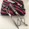 6Professional Barber Razor Edge Titanium Coated Hair Cutting and Texturizing Shears Scissors Set+case Black view 2
