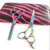 5.5"-6" Professional Barber Razor Edge Titanium Coated Hair Cutting and Texturizing Shears Scissors Set+case view 1