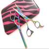 5.5"-6" Professional Barber Razor Edge Titanium Coated Hair Cutting and Texturizing Shears Scissors Set+case view 3