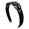 1.5 Inch Hard Headband Swirl Design with Teeth Hair Band - Purple view 1