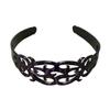 1.5 Inch Hard Headband Swirl Design with Teeth Hair Band - Purple view 2