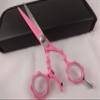 5.5" Professional Barber Razor Edge Powder Coated Hair Cutting Shears Scissors +Case Black view 2