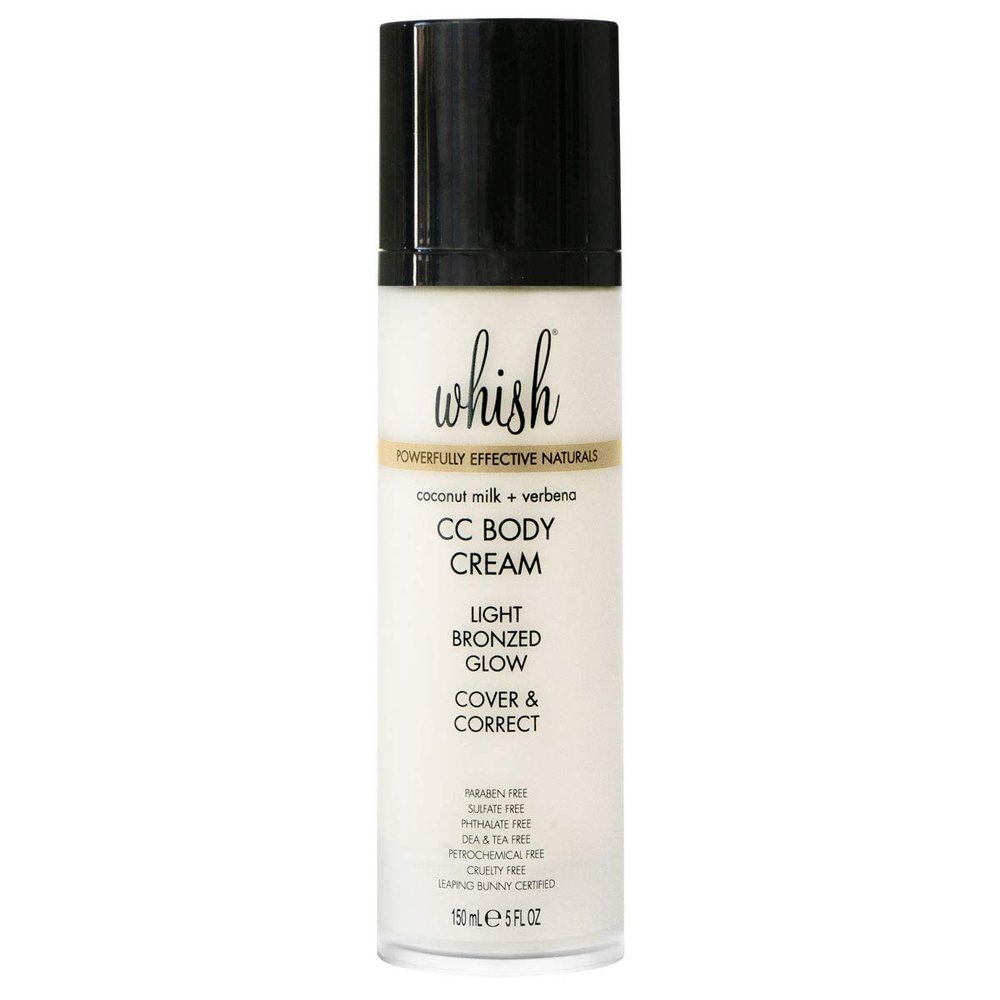 Whish Coconut Milk & Verbena CC Body Cream - Color Correcting Moisturizer with Shea Butter & Aloe for Instant Glow - Paraben & Sulfate Free - 5 fl oz