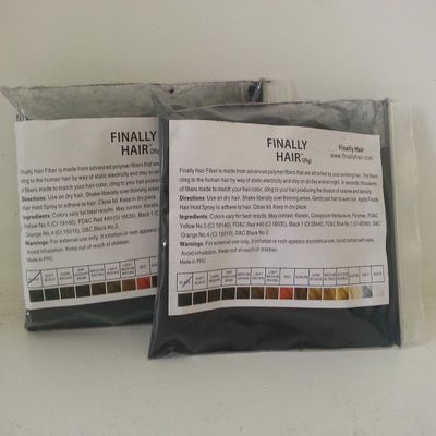 Black Hair Building Fibers Refill Hair Loss Concealer Fiber Keratin 2pak of 25g (2x25) = 50g 50 G Grams Gr 50gr Total Hair (Using Dermmatch Bottle)