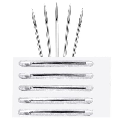BodyJewelryOnline 5PCS Piercing Needles 08G 316L Surgical Steel Disposable Sterile Hollow Piercing Needles Ear Nose Belly Nipple Tongue Lip Body Piercing Needles 08 Gauge