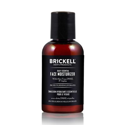 Brickell Men's Daily Essential Face Moisturizer for Men, Natural and Organic Fast-Absorbing Face Lotion with Hyaluronic Acid, Green Tea, and Jojoba, 2 Ounce, Scented