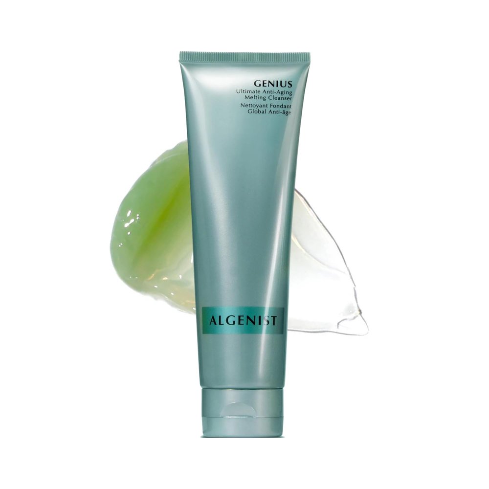 Algenist GENIUS Ultimate Anti-Aging Melting Facial Cleanser - Milky Cleanser + Makeup Remover with Avocado Oil, Alguronic Acid and Microalgae Oil - Nourishes Skin + Improves Radiance (5 oz)