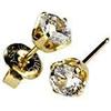 Personal at Home Ear Piercing Kit w/Gun & 3mm CZ Gold Plated Earrings view 1