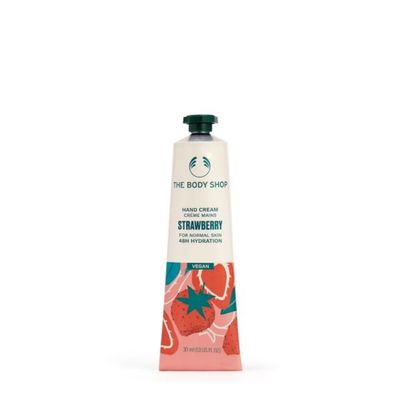 The Body Shop Strawberry Hand Cream For Normal Skin  Vegan  1Fl Oz