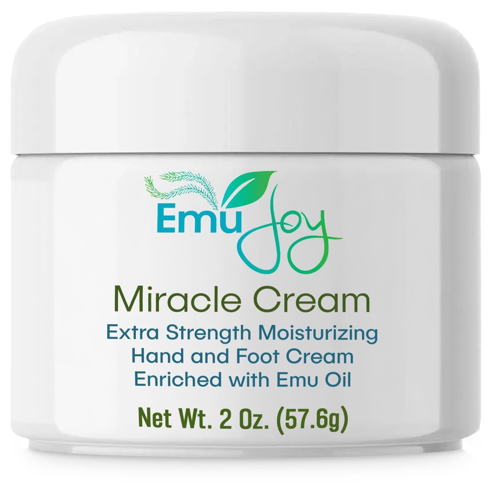 Emu Joy Miracle Cream - Hand & Foot Callus Remover Cream, Intensive Moisturizing Cream for Dry Heels and Soles, No More Foot Scrubbers & Files, Get Professional Salon Pedicure At Home (2 oz.)