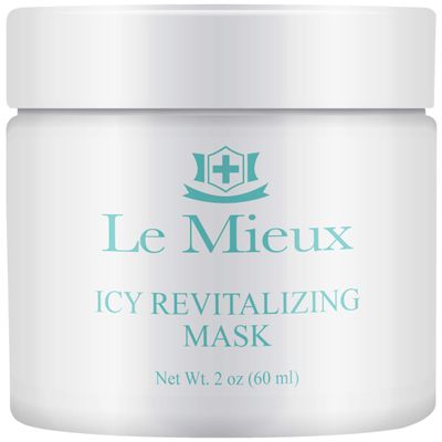 Le Mieux Icy Revitalizing Mask - Cooling, Soothing Clay Face Mask with French Green Clay & Amazon White Clay - Facial Mask for Oily & Blemish Prone Skin (2 oz / 60 ml)