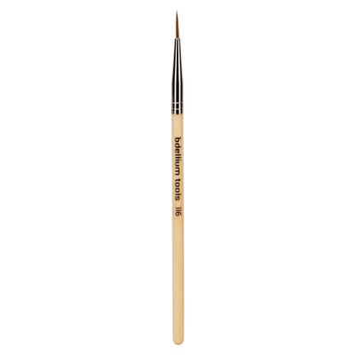 Bdellium Tools Professional Makeup Brush - Special FX Series 116 Short Liner - With Soft Synthetic Fibers, For Painting Very Fine Lines (Bamboo, 1pc)