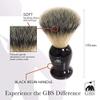 G.B.S Mens Wet Shaving Kit Shaving Stainless Steel Razor Wood Handle with Case Synthetic Badger Hair Brush All-Natural Shave Soap Chrome Shaving Bowl Leather Strop Alum Block view 2