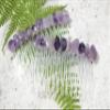 Amethsyst Stone Hair Combs (set of 2) view 1