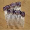 Amethsyst Stone Hair Combs (set of 2) view 4