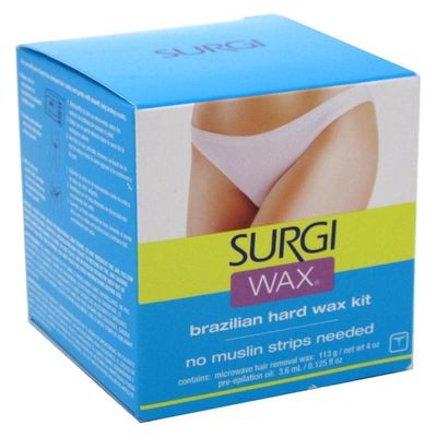 Surgi Wax Brazilian Hard Wax Kit For Private Parts 4 Ounce (118ml) (6 Pack)