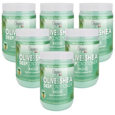 Africas Best Conditioner Originals Olive Oil Deep 15 Ounce Jar (443ml) (6 Pack)